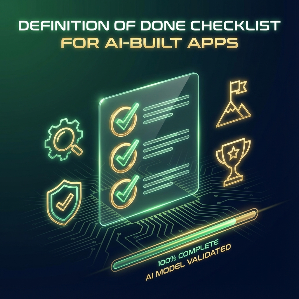 Definition of Done Checklist for AI-Built Apps